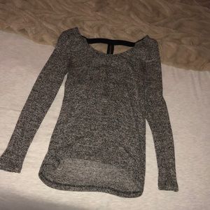 Grey sweater with back zipper